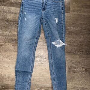 Old Navy Blue Skinny Distressed Jeans